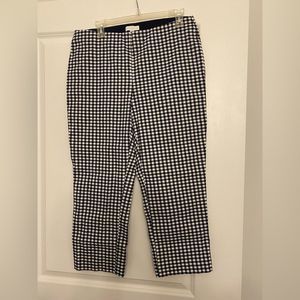 NWOT Charter Club Checker Elastic Slacks Trousers Skinny - Size 12